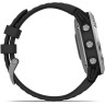 Часы GARMIN FENIX 6 SOLAR SILVER WITH A BLACK BAND 010-02410-00